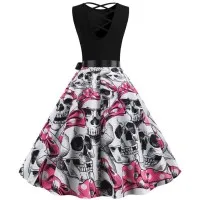 Vestido Estampado Sin Mangas Halloween