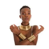 African Queen Necklace Hands Ring Bracelet