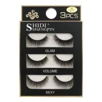 3D Mink Eyelashes 3 Pairs Of Natural Fiber Long False Eyelashes