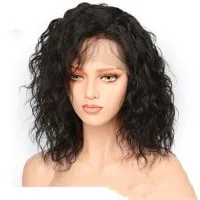 Peluca Llena Del Cordón Señoras Bob Head Cabello Humano Semimecánico