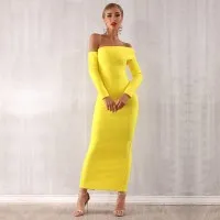 Elastische Jurk Met Tailleband