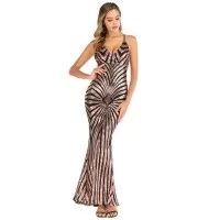 Lovertjes Mop Backless Sexy Jurk