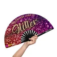 Bamboo Clack Fan My Favorite Color Is Glitter
